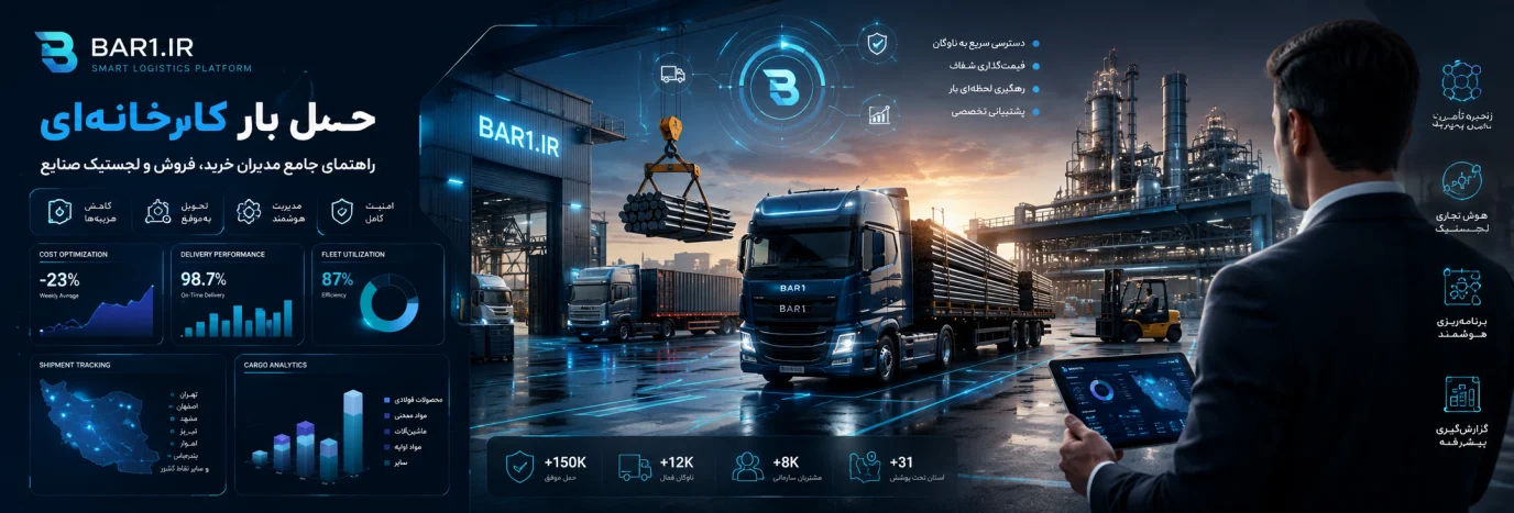 حمل بار کارخانه‌ای؛ راهنمای جامع مدیران خرید، فروش و لجستیک صنایع